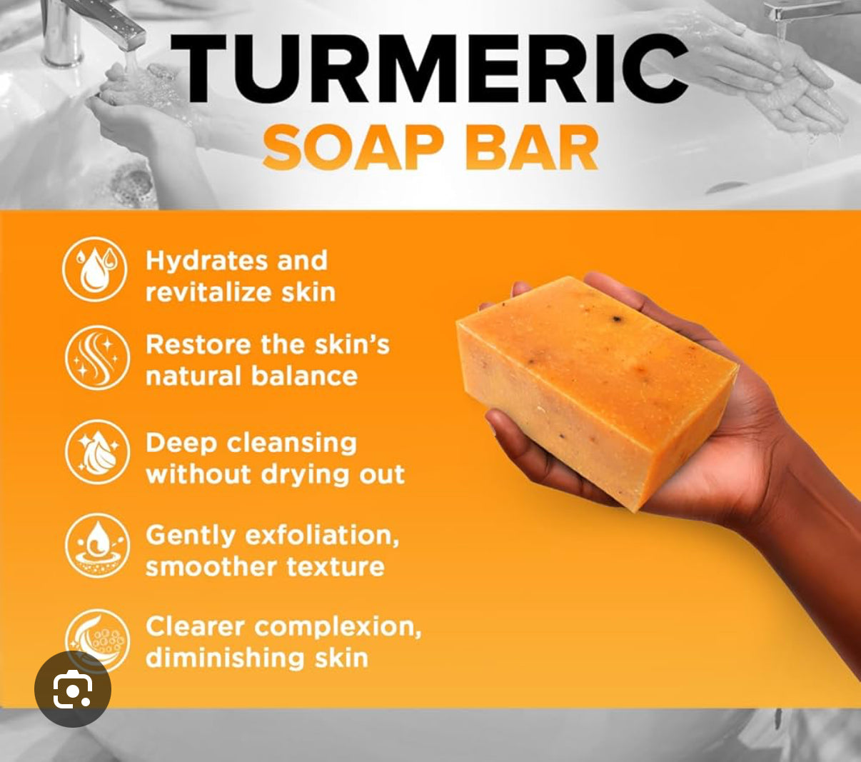 Turmeric soap and Black soap and Shea butter
