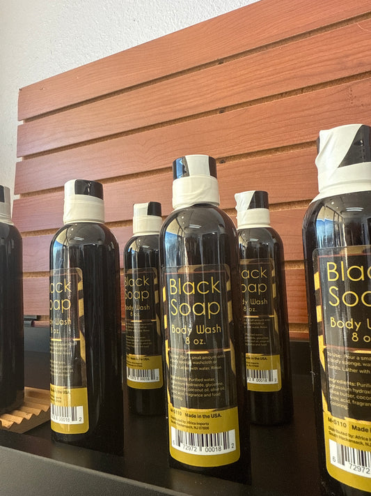 Black soap body wash